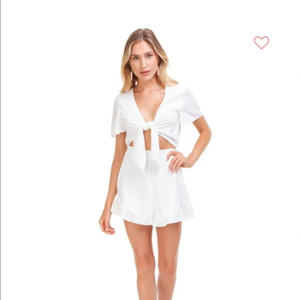 Show me Your MuMu Riviera Romper white gingham - Picture 2 of 4